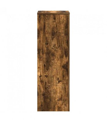 vidaXL Plant Stand Smoked Oak 33x33x100 cm Engineered Wood