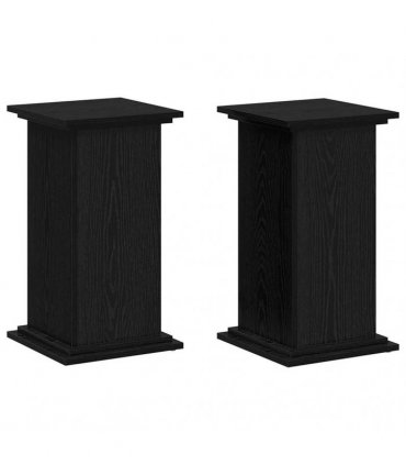 vidaXL Plant Stand Black Oak 33 x 33 x 60 cm Engineered wood
