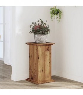vidaXL Plant Stand Old Wood 33x33x60 cm Engineered Wood — Size: 33 x 33 x 60 cm