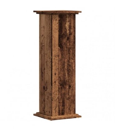 vidaXL Plant Stand Old Wood 33x33x100 cm Engineered Wood — Size: 33 x 33 x 100 cm