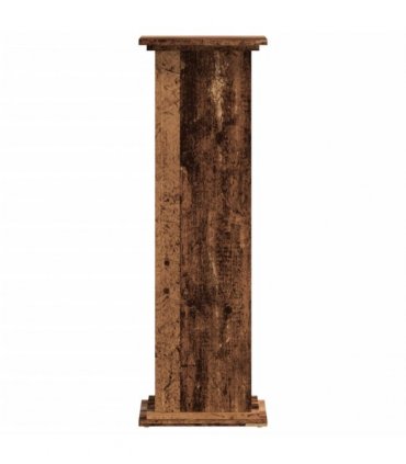 vidaXL Plant Stand Old Wood 33x33x100 cm Engineered Wood — Size: 33 x 33 x 100 cm
