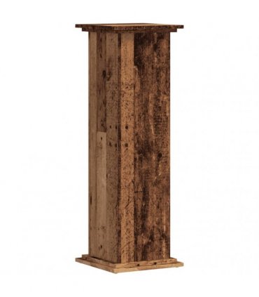 vidaXL Plant Stand Old Wood 33x33x100 cm Engineered Wood — Size: 33 x 33 x 100 cm