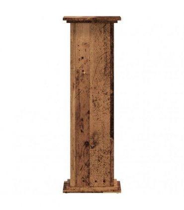 vidaXL Plant Stand Old Wood 33x33x100 cm Engineered Wood — Size: 33 x 33 x 100 cm
