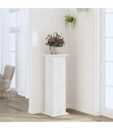 vidaXL Plant Stand White 33x33x100 cm Engineered Wood — Size: 33 x 33 x 100 cm