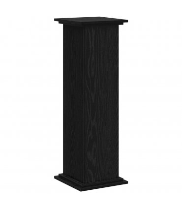 vidaXL Plant Stand Black Oak 33 x 33 x 100 cm Engineered wood