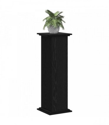 vidaXL Plant Stand Black Oak 33 x 33 x 100 cm Engineered wood