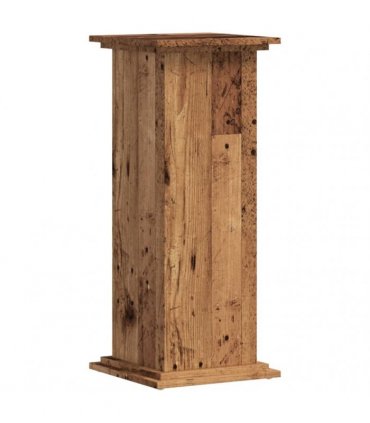 vidaXL Plant Stand Old Wood 33x33x80 cm Engineered Wood — Size: 33 x 33 x 80 cm