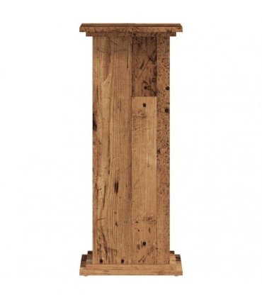 vidaXL Plant Stand Old Wood 33x33x80 cm Engineered Wood — Size: 33 x 33 x 80 cm