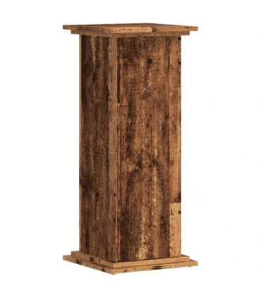 vidaXL Plant Stand Old Wood 33x33x80 cm Engineered Wood — Size: 33 x 33 x 80 cm