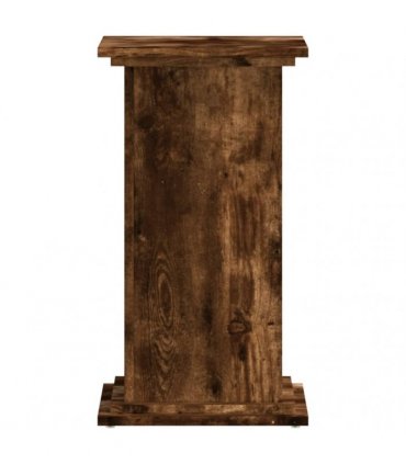 vidaXL Plant Stand Smoked Oak 33x33x60 cm Engineered Wood — Size: 33 x 33 x 60 cm