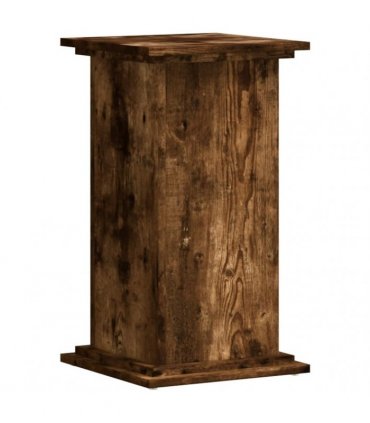 vidaXL Plant Stand Smoked Oak 33x33x60 cm Engineered Wood — Size: 33 x 33 x 60 cm