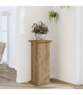 vidaXL Plant Stand Artisan Oak 33x33x80 cm Engineered Wood — Size: 33 x 33 x 80 cm