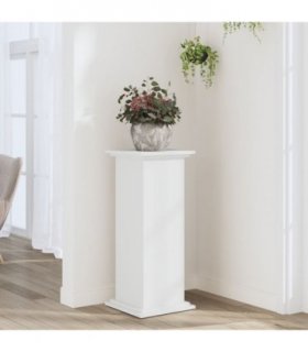 vidaXL Plant Stand White 33x33x80 cm Engineered Wood — Size: 33 x 33 x 80 cm