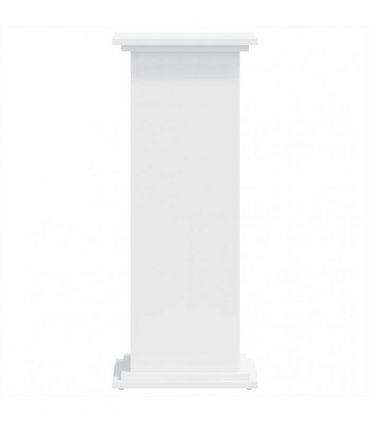 vidaXL Plant Stand White 33x33x80 cm Engineered Wood — Size: 33 x 33 x 80 cm