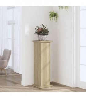 vidaXL Plant Stand Sonoma Oak 33x33x100 cm Engineered Wood — Size: 33 x 33 x 100 cm