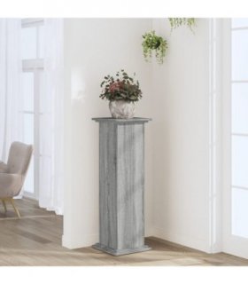 vidaXL Plant Stand Grey Sonoma 33x33x100 cm Engineered Wood — Size: 33 x 33 x 100 cm