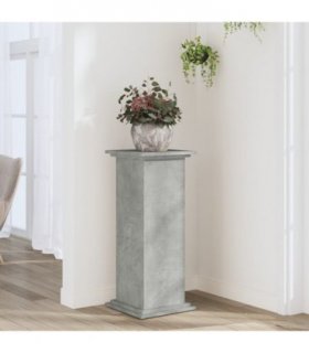 vidaXL Plant Stand Concrete Grey 33x33x80 cm Engineered Wood — Size: 33 x 33 x 80 cm