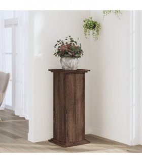vidaXL Plant Stand Brown Oak 33x33x80 cm Engineered Wood — Size: 33 x 33 x 80 cm