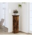 vidaXL Plant Stand Smoked Oak 33x33x100 cm Engineered Wood — Size: 33 x 33 x 100 cm
