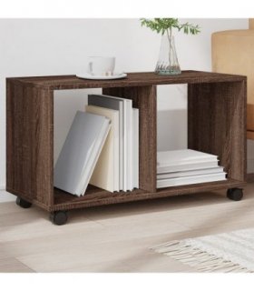 vidaXL Rolling Cabinet Brown Oak 72x33x42.5 cm Engineered Wood