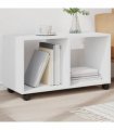 vidaXL Rolling Cabinet White 72x33x42.5 cm Engineered Wood