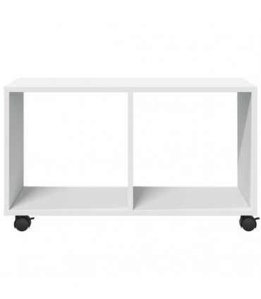 vidaXL Rolling Cabinet White 72x33x42.5 cm Engineered Wood