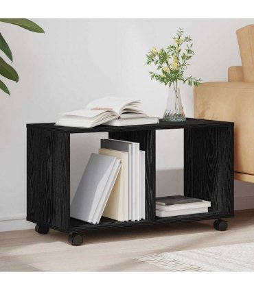 vidaXL End Table Black Oak 72 x 33 x 42.5 cm Engineered wood
