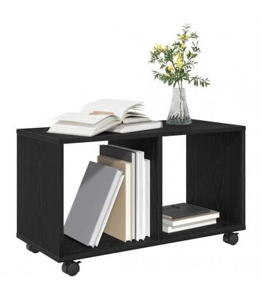 vidaXL End Table Black Oak 72 x 33 x 42.5 cm Engineered wood