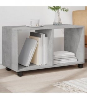 vidaXL Rolling Cabinet Concrete Grey 72x33x42.5 cm Engineered Wood