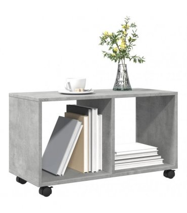vidaXL Rolling Cabinet Concrete Grey 72x33x42.5 cm Engineered Wood