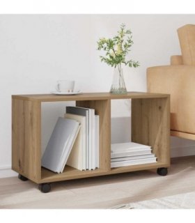 vidaXL Rolling Cabinet Artisian Oak 72x33x42.5 cm Engineered Wood