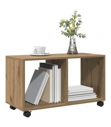 vidaXL Rolling Cabinet Artisian Oak 72x33x42.5 cm Engineered Wood