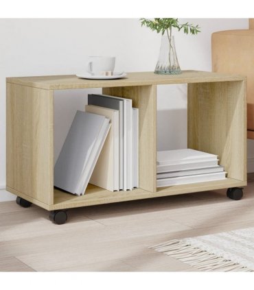 vidaXL Rolling Cabinet Sonoma Oak 72x33x42.5 cm Engineered Wood
