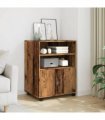 vidaXL Rolling Cabinet Old Wood 60x48x81 cm Engineered Wood