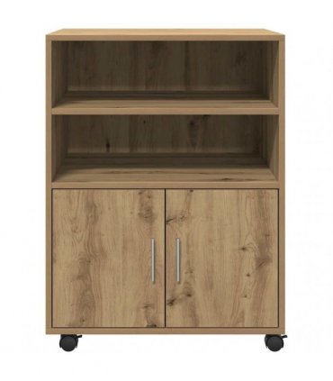 vidaXL Rolling Cabinet Artisian Oak 60x48x81 cm Engineered Wood