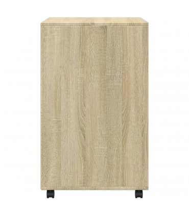 vidaXL Rolling Cabinet Sonoma Oak 60x48x81 cm Engineered Wood