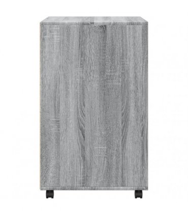vidaXL Rolling Cabinet Grey Sonoma 60x48x81 cm Engineered Wood