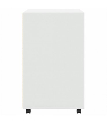 vidaXL Rolling Cabinet White 60x48x81 cm Engineered Wood