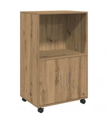vidaXL Rolling Cabinet Artisian Oak 55x40x91 cm Engineered Wood