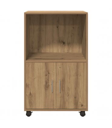 vidaXL Rolling Cabinet Artisian Oak 55x40x91 cm Engineered Wood