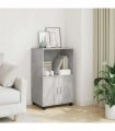 vidaXL Rolling Cabinet Concrete Grey 55x40x91 cm Engineered Wood