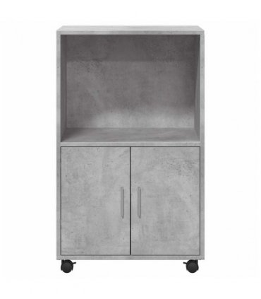vidaXL Rolling Cabinet Concrete Grey 55x40x91 cm Engineered Wood