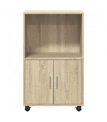 vidaXL Rolling Cabinet Sonoma Oak 55x40x91 cm Engineered Wood