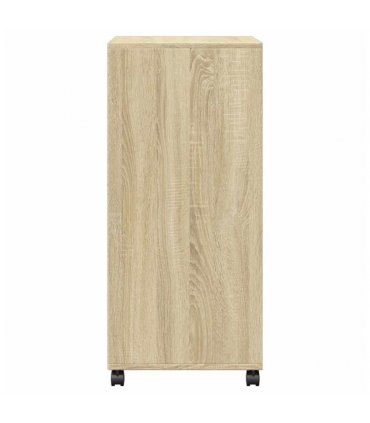 vidaXL Rolling Cabinet Sonoma Oak 55x40x91 cm Engineered Wood