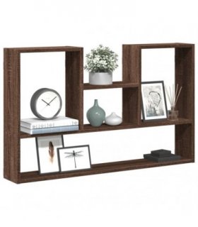 vidaXL Wall Shelf Brown Oak 99x15x60 cm Engineered Wood