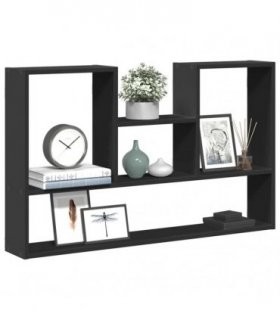 vidaXL Wall Shelf Black 99x15x60 cm Engineered Wood