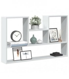 vidaXL Wall Shelf White 99x15x60 cm Engineered Wood