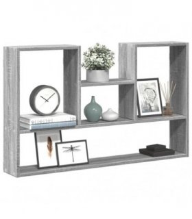 vidaXL Wall Shelf Grey Sonoma 99x15x60 cm Engineered Wood