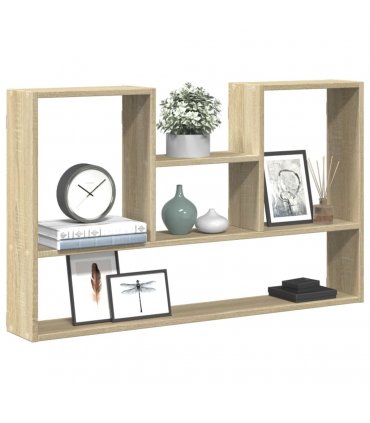 vidaXL Wall Shelf Sonoma Oak 99x15x60 cm Engineered Wood