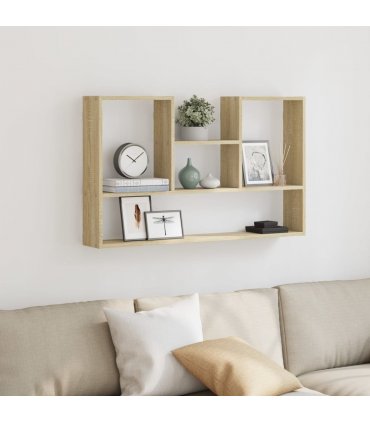 vidaXL Wall Shelf Sonoma Oak 99x15x60 cm Engineered Wood